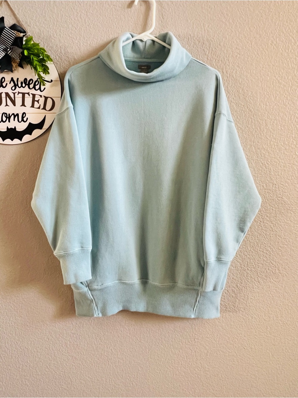 Aerie Relaxed Fit Mint Turtleneck Pullover Sweatshirt Size S